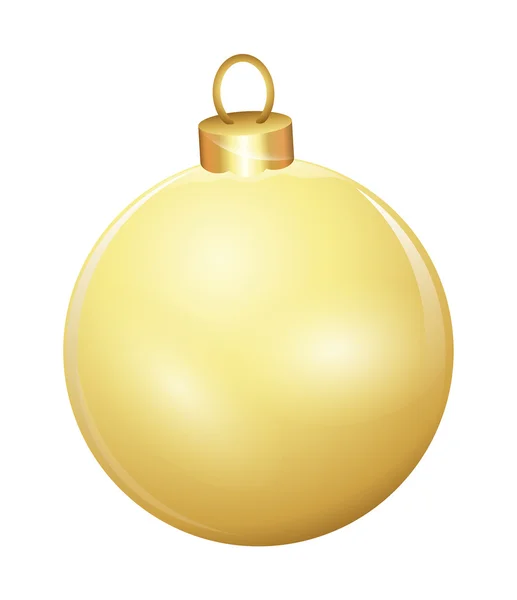 Gouden bal van Kerstmis — Stockvector