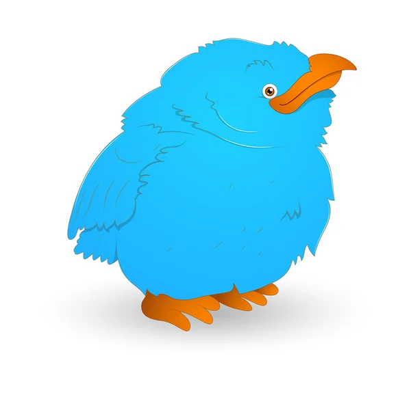 Niedlicher kleiner blauer Vogel — Stockvektor