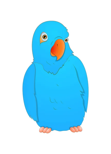 Blauer Vektorvogel — Stockvektor