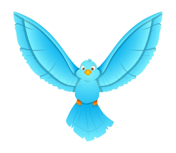 Hermoso pájaro de dibujos animados volando — Archivo Imágenes Vectoriales