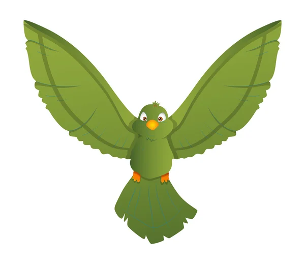 Flying Cartoon Bird Ilustração — Vetor de Stock