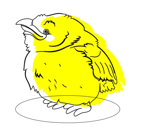 Liten fågel ritning — Stock vektor