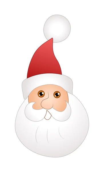 Funny Santa Face Vector — Stock Vector