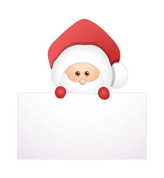 Santa Navidad con banner de mensaje — Vector de stock