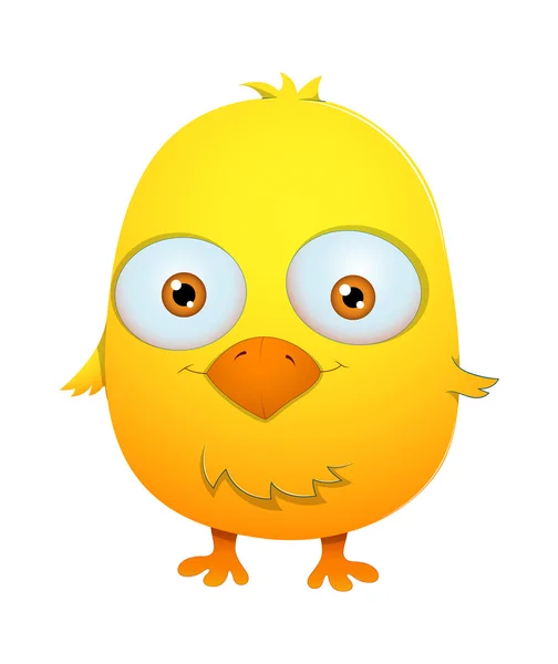 Cute Surprised Cartoon Bird — Stock Vector