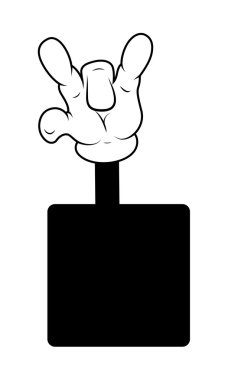 Çizgi film el parmakları ifade