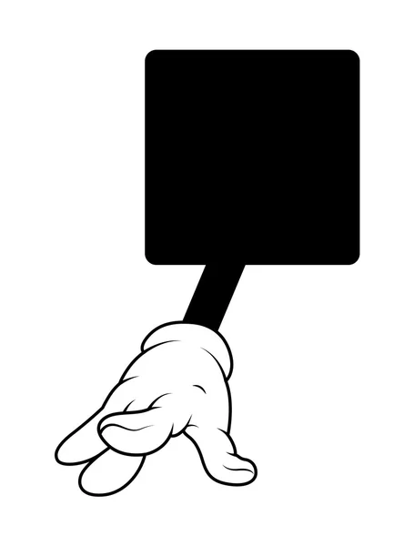 Cartoon-Hand spielt mit Fingern Vektor-Banner — Stockvektor