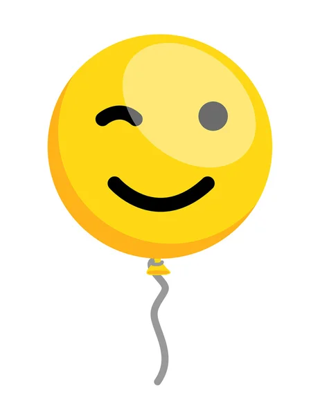 Winking Eye Smiley Balloon — Stock Vector