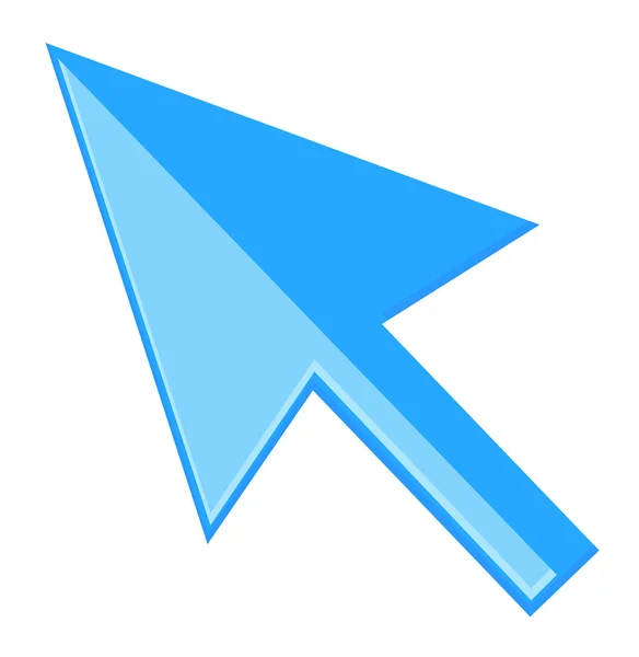 Blue Glossy Arrow — Stock Vector