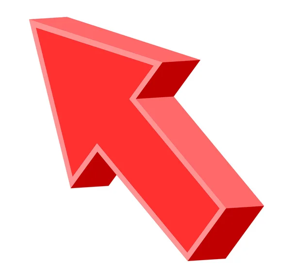 3d Red Arrow — Stock Vector