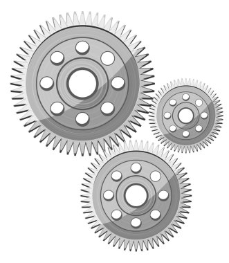 Metalik Dişli tekerlekleri vektörel çizimler