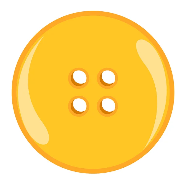 黄色の光沢のあるボタン — ストックベクタ