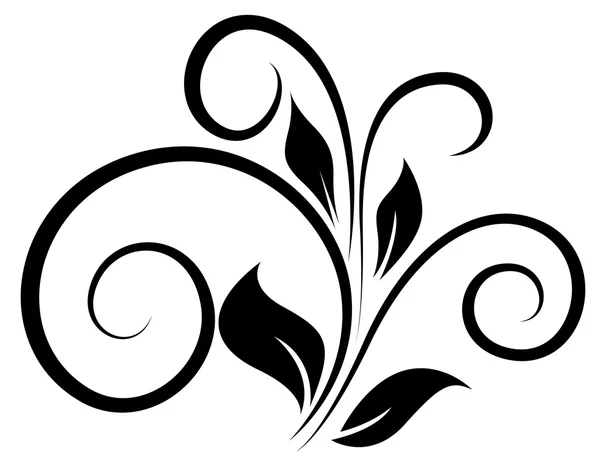 Swirl Floral — Stock Vector