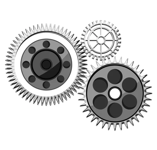 Retro Gears Wheels — Stock Vector