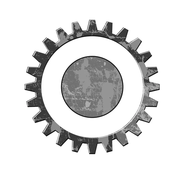 Grunge Gear Wheel Vector — Stock Vector