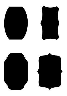 Etiketleri afiş vektör