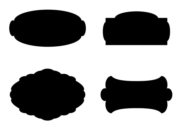 Formes d'étiquettes rétro — Image vectorielle