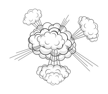 Retro bulut patlama arka plan