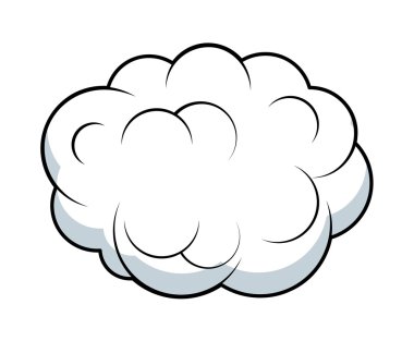 Retro kabarık bulut tasarım