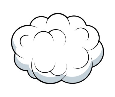 Retro kabarık bulut