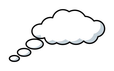 Düşünce Bubble vektör afiş