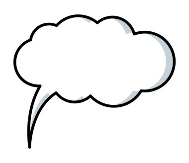 beyaz konuşma balonu