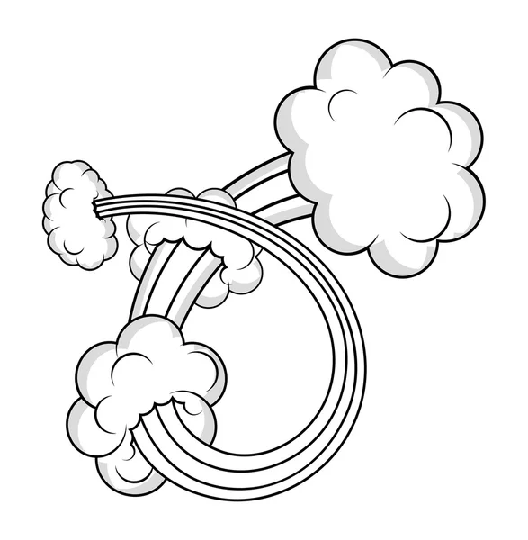 Abstrakte komische Wolkenbrüche Vektor — Stockvektor