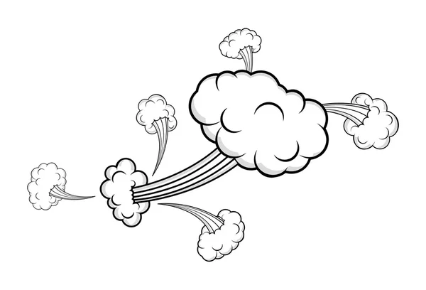 Retro Comic Wolken Grafik — Stockvektor