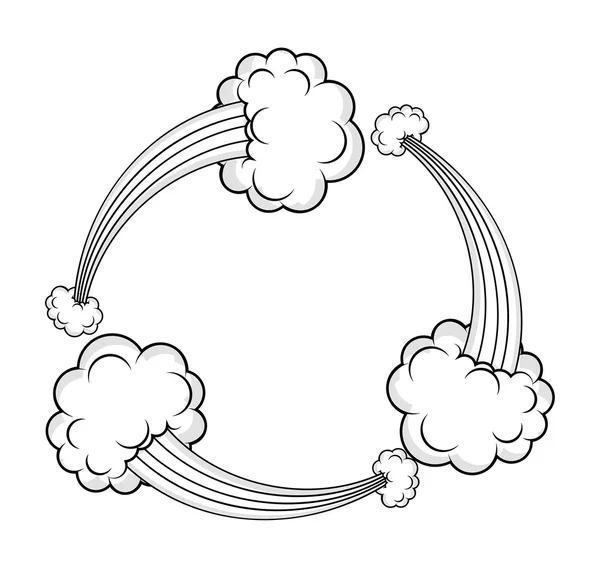 Cadre de cercle d'éclatement de nuage — Image vectorielle