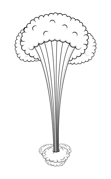 Éclatement du nuage de volcan — Image vectorielle