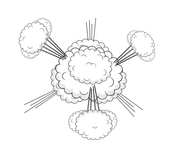 Komiska Cloud spricker bakgrund — Stock vektor