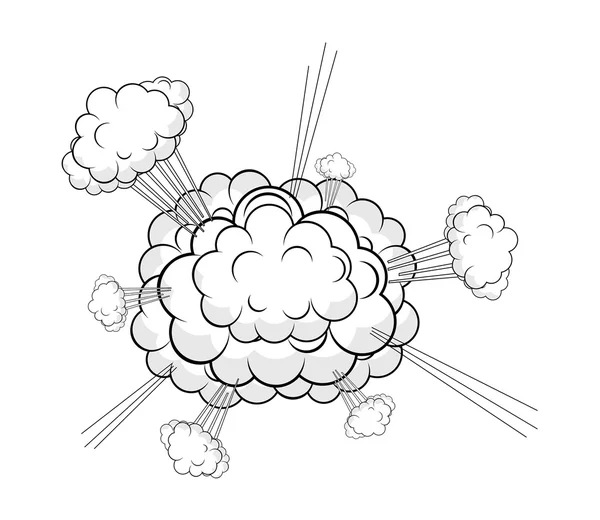 Komische Cloud Burst Effect — Stockvector