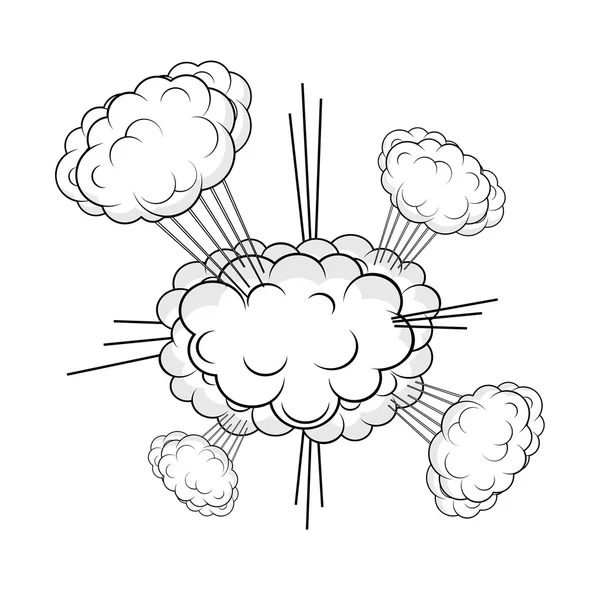 Retro Cloud barsten achtergrond — Stockvector