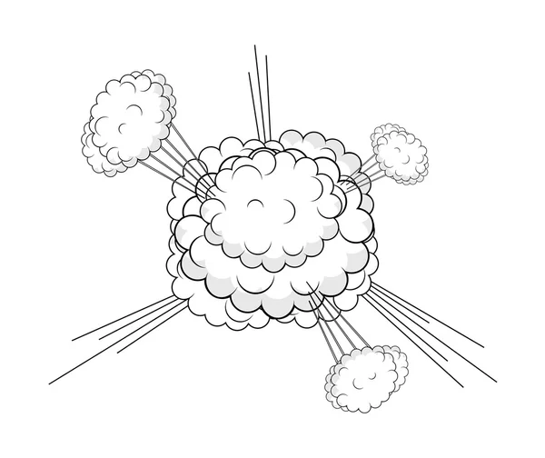 Nube retro estallando — Vector de stock