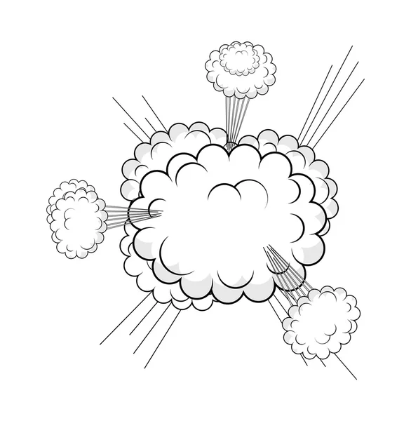 Αφηρημένη ρετρό σύννεφο έκρηξη — Διανυσματικό Αρχείο