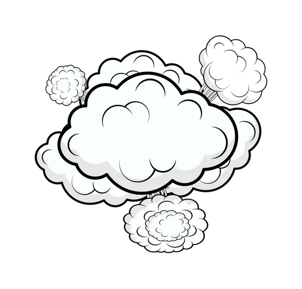 Retro Cloud Burst — Stock Vector