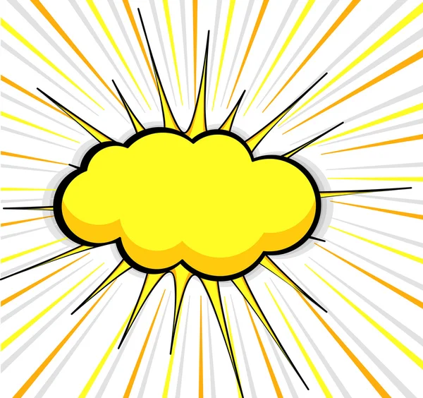 Retro nube Banner Sunburst telón de fondo — Vector de stock