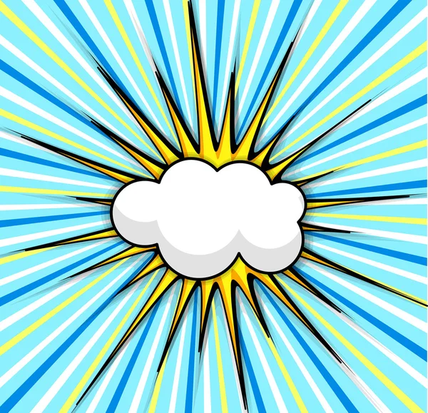 Vintage Sunburst Cloud Background — Stock Vector