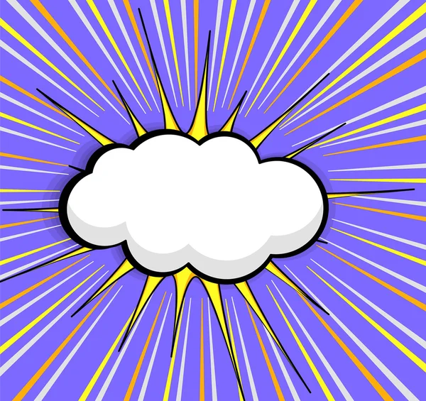 Comic Cloud Sunburst pano de fundo —  Vetores de Stock