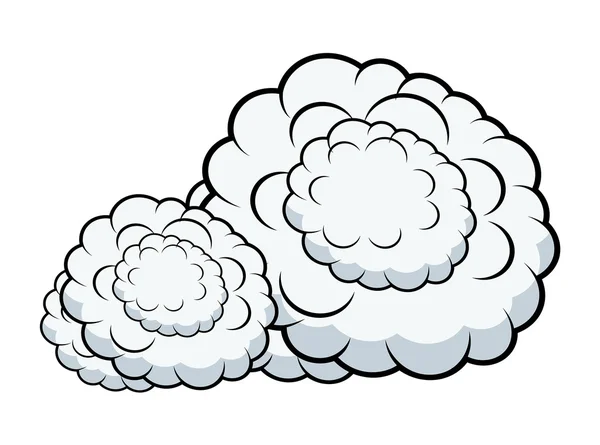 Explosión de nubes cómicas retro — Vector de stock