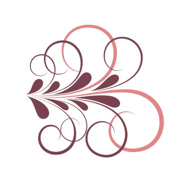 Vintage tasarım çiçek öğesi