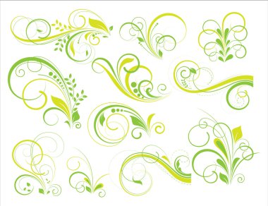 çiçek öğeleri kümesi