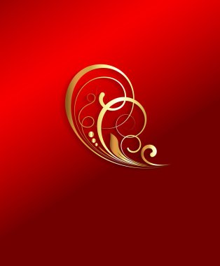 Dekoratif altın süslü tasarım