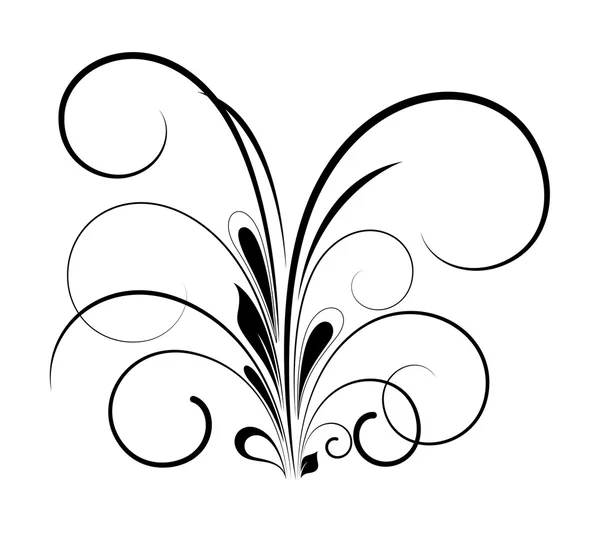 Vector de diseño floral remolino — Vector de stock