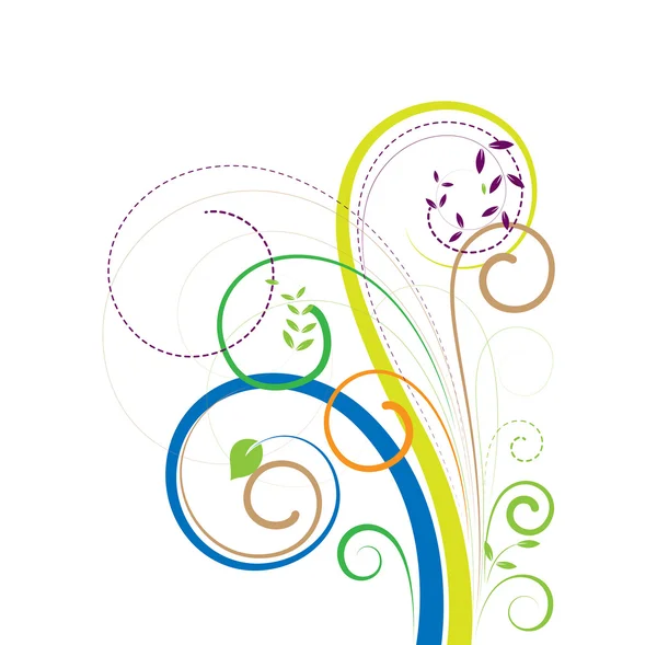 Swirl Colorful Decorative Elements — Stock Vector
