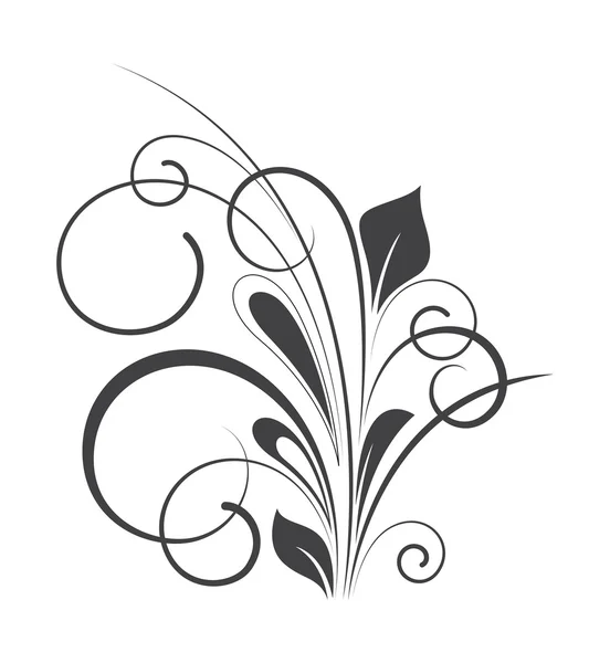 Utsmyckade Retro Floral Design — Stock vektor
