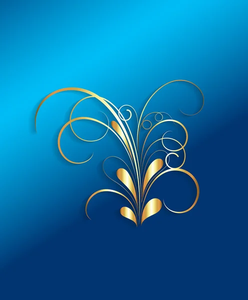 Élément de conception Golden Flourish — Image vectorielle