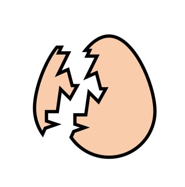 kırık yumurta kabuğu vektör