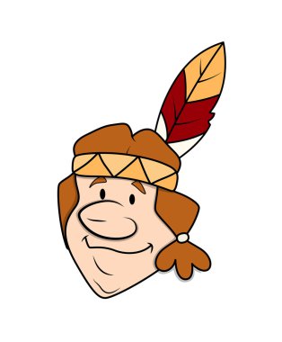 Kızılderili karikatür yüz