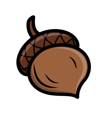 Retro meşe somun vektör